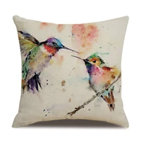 bird flower pillow case bed sofa living room decor throw cushion cover