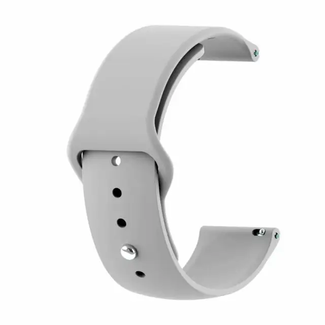 gray 22/20 мм силиконовый ремешок для наручных часов для samsung Шестерни спортивные S2 S3 Galaxy часы активное 42/46 мм, ремешок для Huami Amazfit Pebble Time huawei - Цвет ремешка: gray