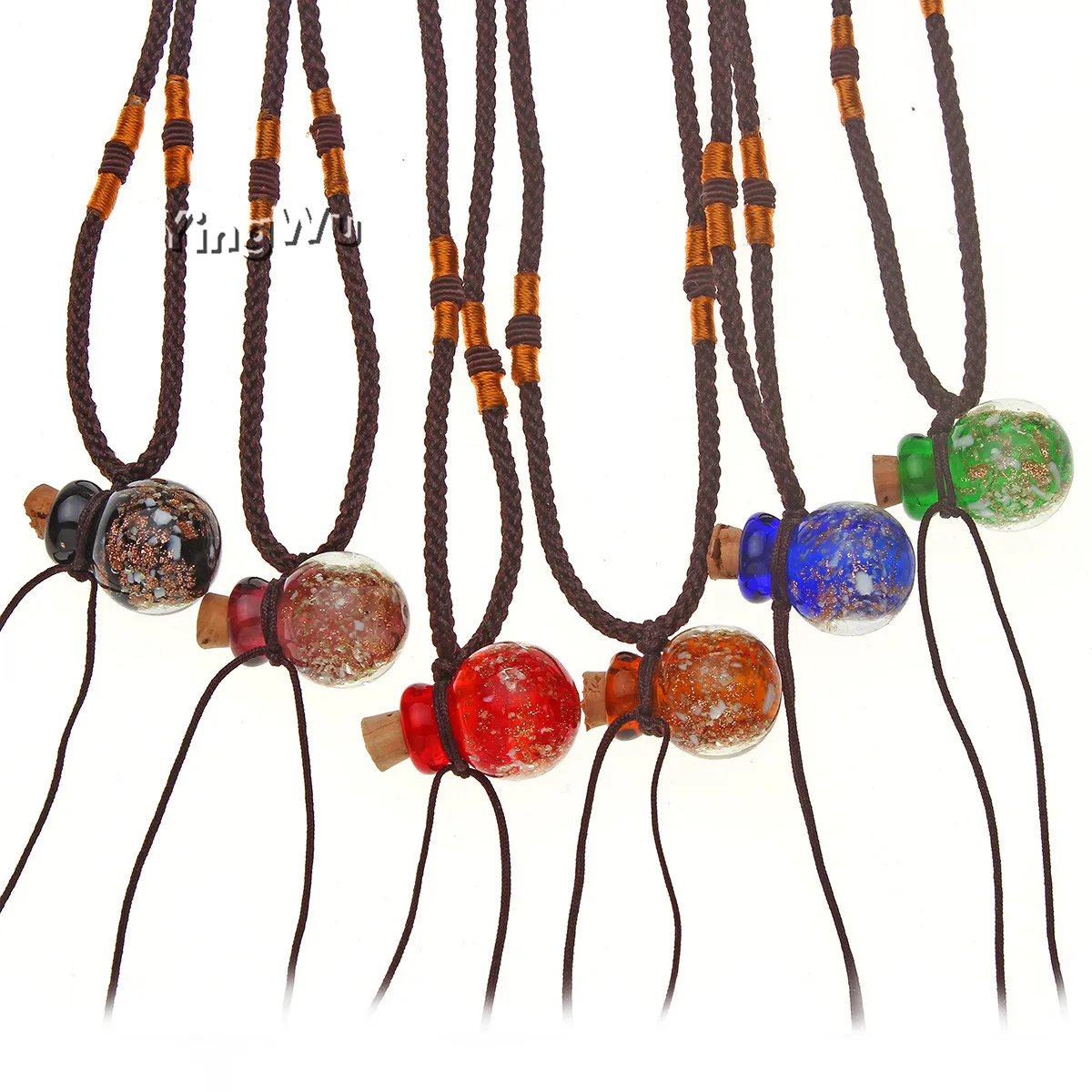 Yingwu 1 шт. Разноцветные Подвески в виде флакона духов Аква из муранского стекла