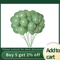 100pcs green balloons olive green balloons eucalyptus party latex balloon 12 inch for women men birthday baby wedding