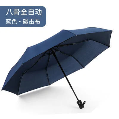 Type 2 Blue Xiaomi Ветрозащитный Зонт Автоматический Складной Дождливый Солнечный зонт авто роскошный большой для женщин и мужчин бизнес алюминиевый сплав зонтик - Цвет: Type 2 Blue