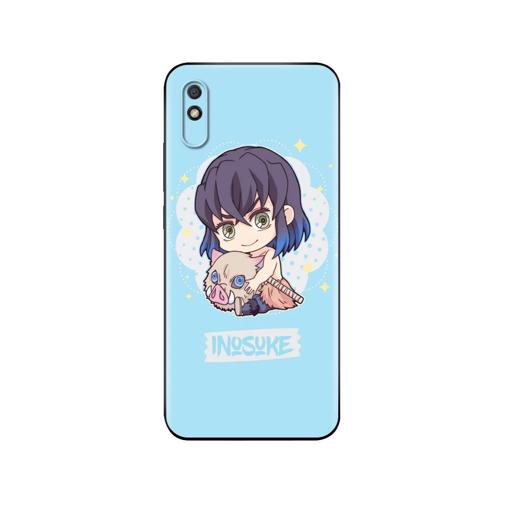 Черный чехол из ТПУ для Xiaomi Redmi 7A 8 8A 9 9A 9C Note 8T Pro T 9S Slayer Kimetsu No Yaiba