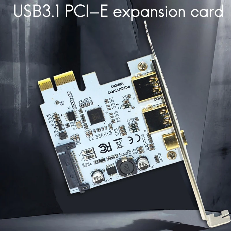 

USB3.0 Expansion Card TYPE-C Positive and Negative Plug Adapter Card VL805 Master SATA Power Port 5Gbps Expansion Card