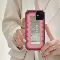 funny pink wave letter anti fall phone case for iphone 12 11 pro max x xs max xr 7 8 puls se 2020 cases soft tpu silicon cover