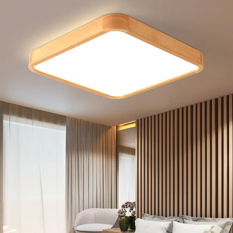 Современный деревянный прямоугольный потолочный светильник s для гостиной
