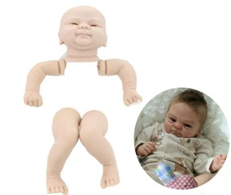 

Хорошая цена, наборы кукол новорожденных Для 16 ''куклы-младенцев, сделанные из мягкого винила, реальный на ощупь, 3/4 конечностей, Неокрашенна...