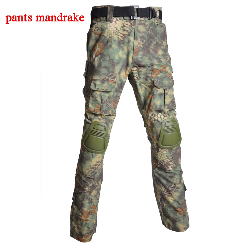 pants mandrake Уличная Военная тактическая Униформа для страйкбола Пейнтбольная камуфляжная охотничья одежда унисекс дышащая Боевая Стрельба Armys костюмы - Цвет: pants mandrake