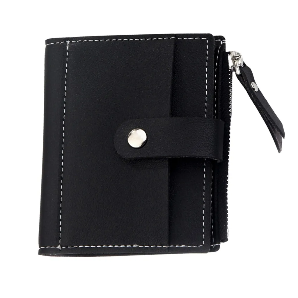 Женская однотонная короткая кожаная Ретро сумка для карт в винтажном стиле