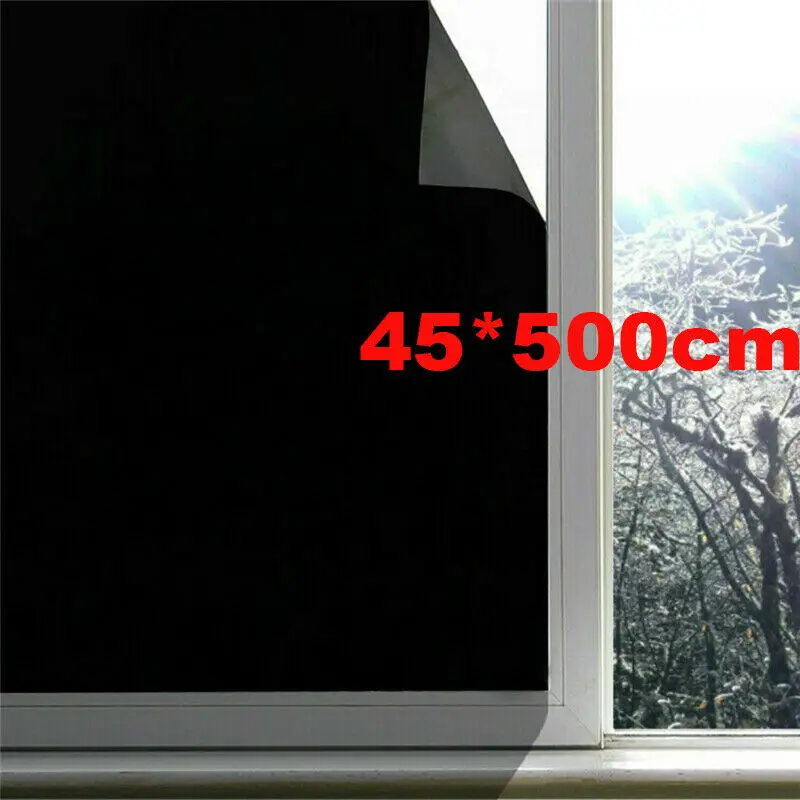 

One Way Mirror Window Film Stained Vinyl Glass Adhesive Self Film Black Heat Insulation Solar Window Tint Privacy For Home