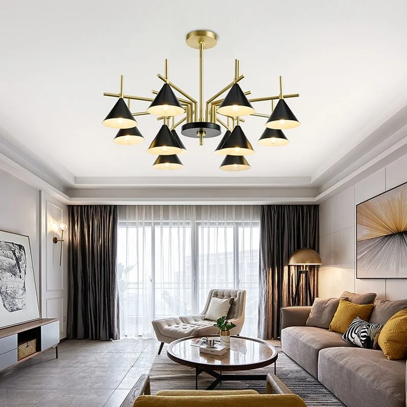 Новые Современные светодиодные люстры для Гостиная Спальня черный белый цвет