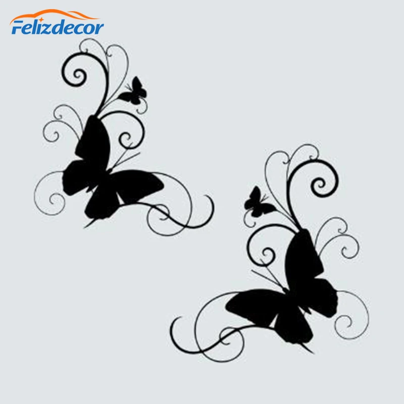 Черно-белые автомобильные наклейки в виде бабочек индивидуальные мотоциклы