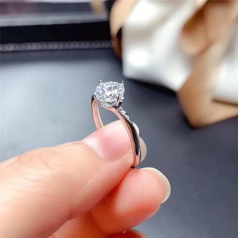 Moissanite кольцо 1CT VVS Lab бриллиантовое роскошное ювелирное изделие для женщин