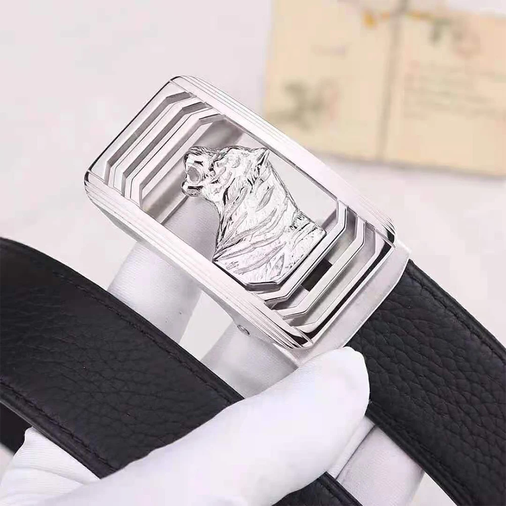 

3.4Cm Quality Leather Automatic Belt For Men Jeans Luxury Fashion Classic Brand Designer Adjustable Belts With Gifts Box