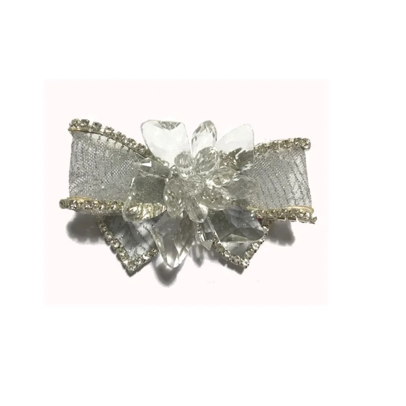 bottom with clips 1 пара; стразы; обувь с украшением в виде кристаллов; сандалии на высоком каблуке с цветком на застежке; женские туфли-лодочки на плоской подошве; свадебные туфли; очаровательные украшения в виде цветка и пряжки - Цвет: bottom with clips