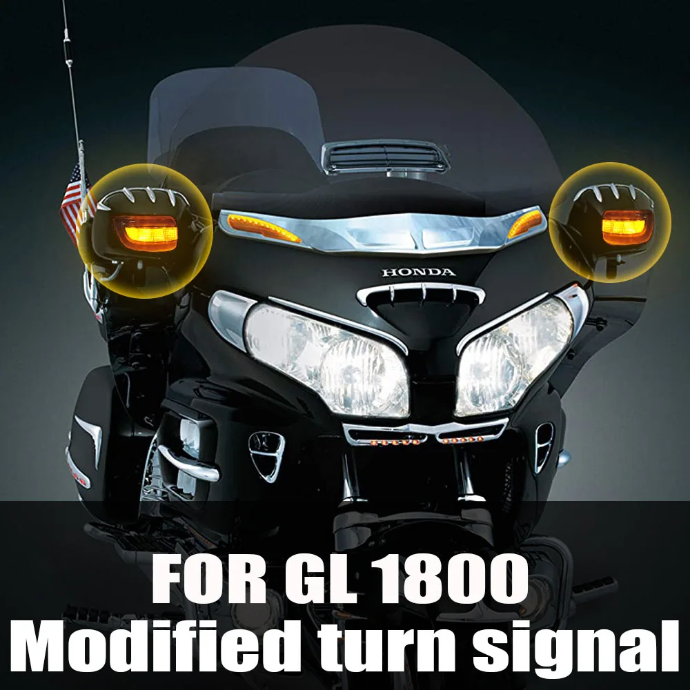

Clear/ Smoke Motorcycle LED Front Side Turn Signal Indicator Lights for Honda Goldwing GL1800 F6B 2001-2017