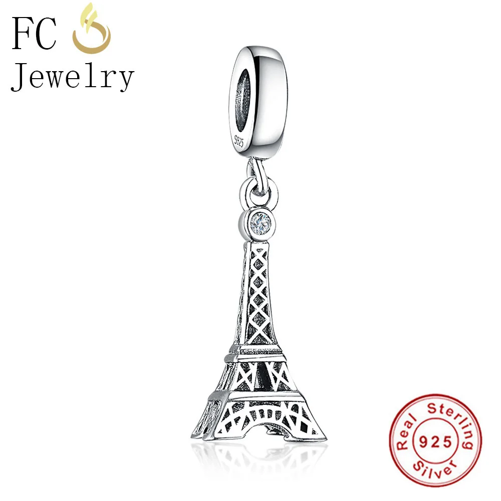 FC Jewelry Fit Original BrandCharms Bracelet 925 Sterling Silver Gold Honey Bee Eiffel Tower Coffee Cup Mickey Beads Berloque | Украшения и