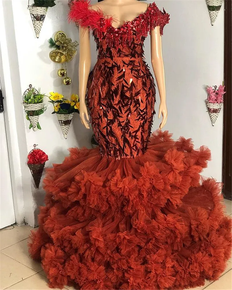 

Aso Ebi South African Evening Dresses Mermaid Off Shoulder Appliques Beaded Nigeria Saudi Arabic Evening Gown Prom Dresses