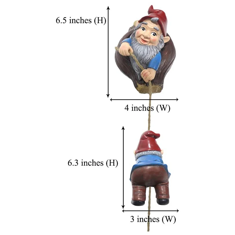 

Climbing Gnomes Tree Hugger Decor-Gnomes Garden Tree Statue-Garden Yard Art Decoration Ornaments L23
