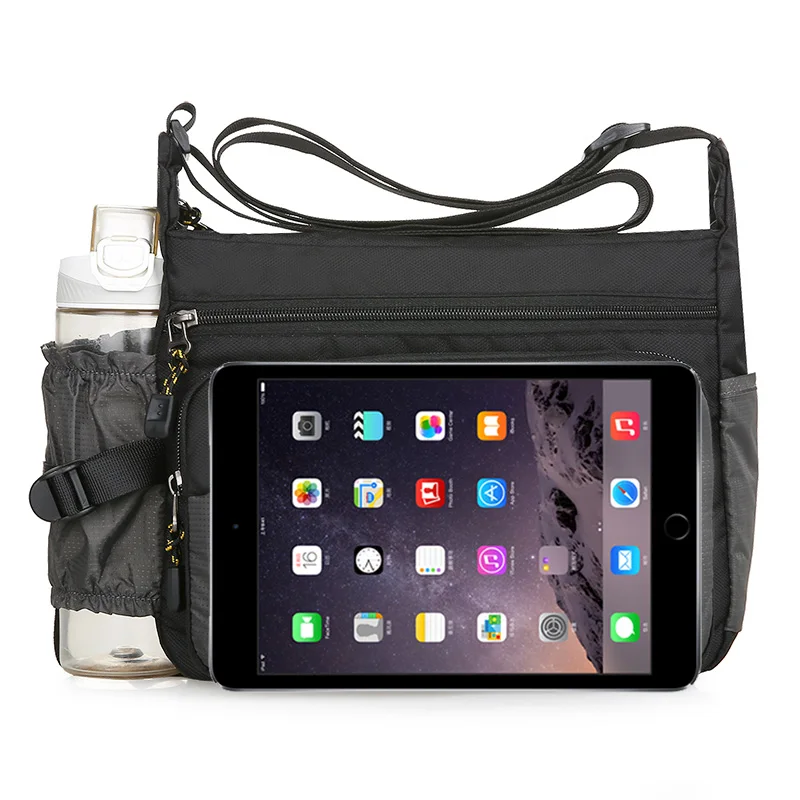 Дешево Легкий удобный дорожный мужской рюкзак, сумка на плечо, мессенджер, кошелек на одно плечо, Диагональная Сумка для бутылки с водой, школьный р...