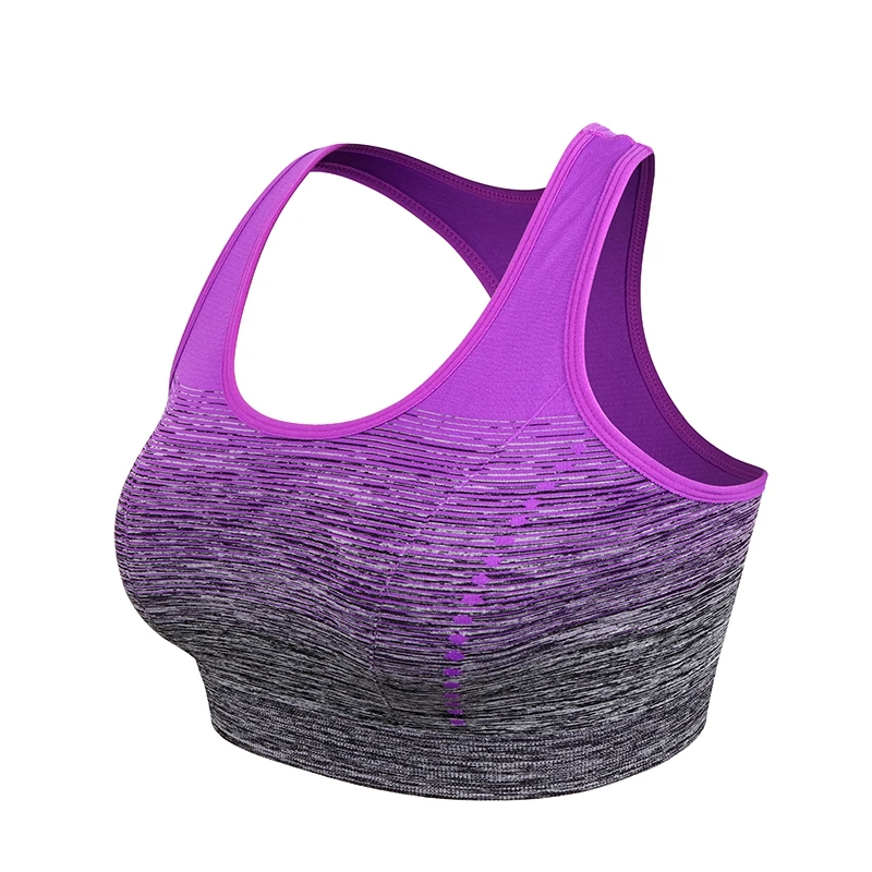 

Sports Bra High Stretch Breathable Top Women Padded for Fitness Running Yoga Gym Seamless Crop Bra Gradient Sport Bra