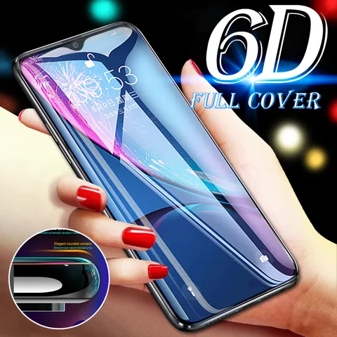 Закаленное стекло 6D для Oppo Reno 4z 2z 3 4 2 Realme 8 Pro 7 5 6 GT 5G XT X2 X50 C21 C20 C15 C3, стеклянная Защитная пленка для экрана