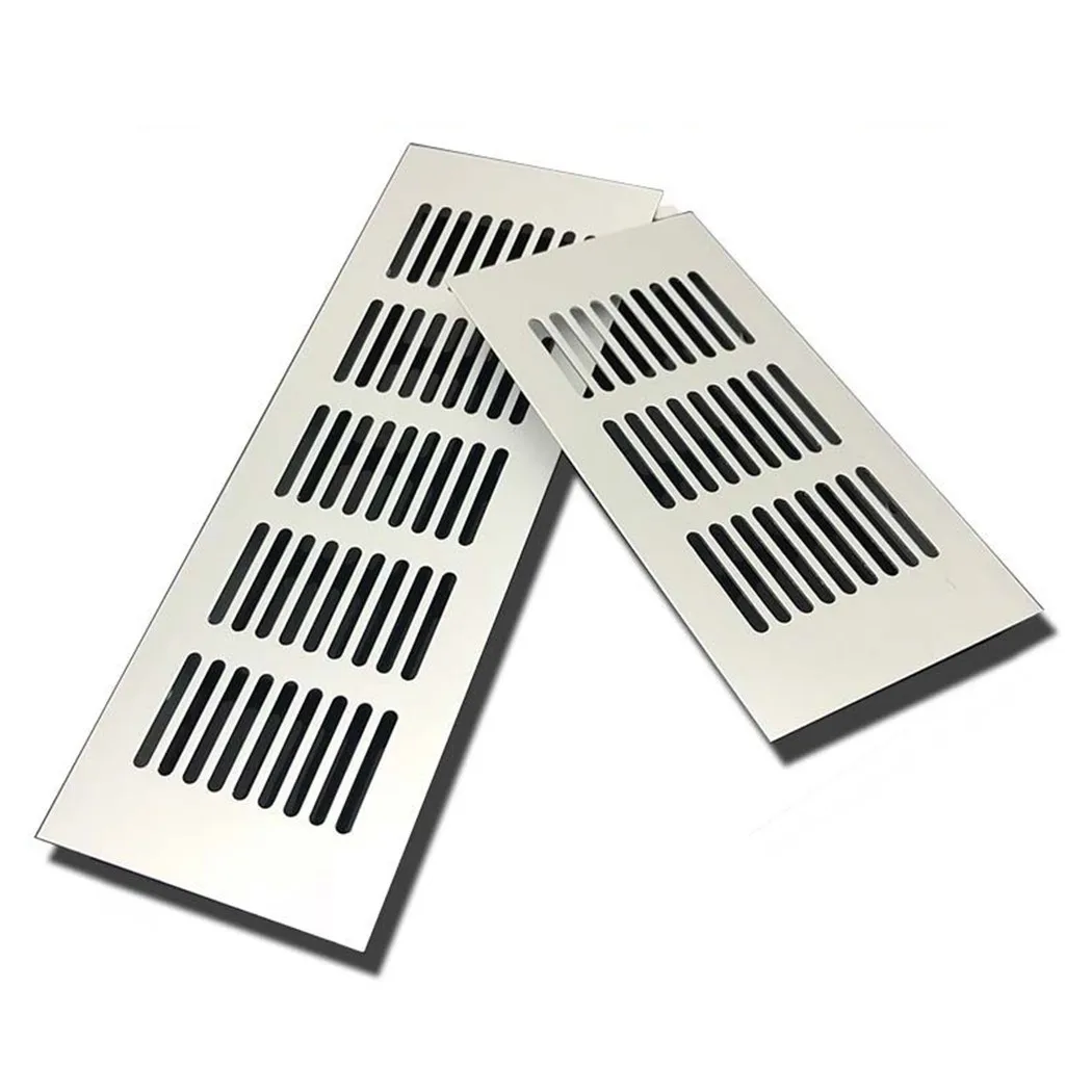 

Aluminum Alloy Perforated Sheet Air Vent Silver Louvred Grill Ventilation Grille Cover For Wardrobes Cupboar Hardware Accessorie