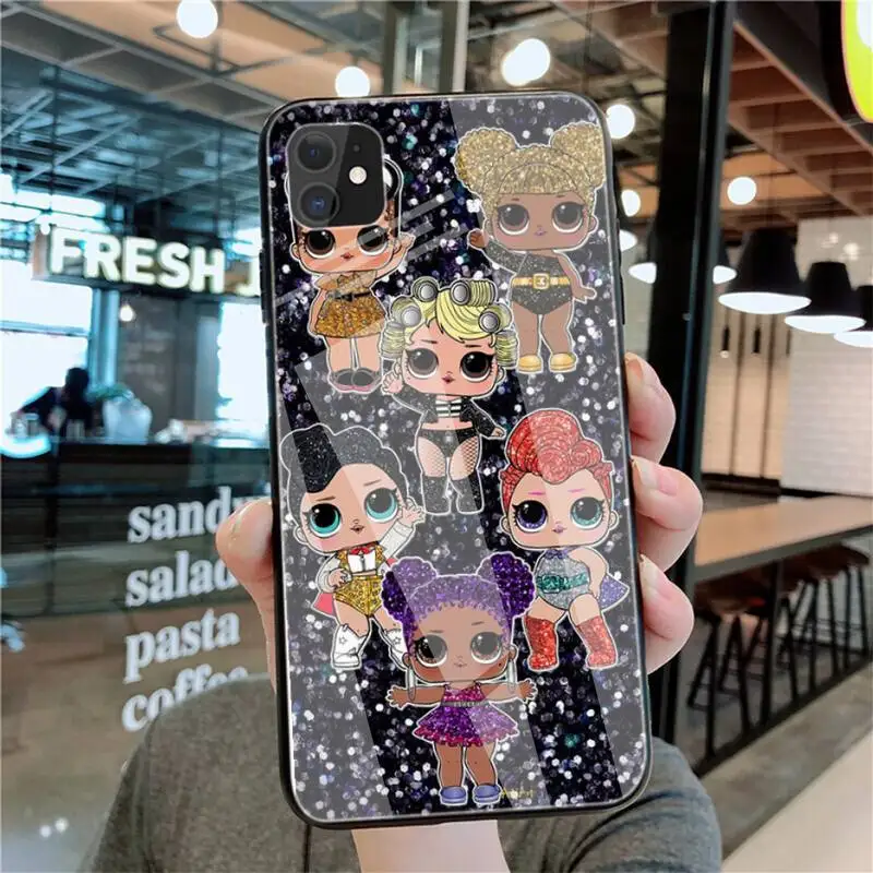 

GIRL Lol Dolls Phone Case Tempered Glass For Iphone6plus 6S 7 7plus 8 X XS XSmax XR 11 12 Pro Max 12mini