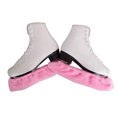 Pink XL EU40-42 1 пара, утолщенный длинный флисовый чехол для фигурного катания на коньках, эластичный защитный чехол, защита от ржавчины, поглощение воды, Размеры s m l xl XXL - Цвет: Pink XL EU40-42