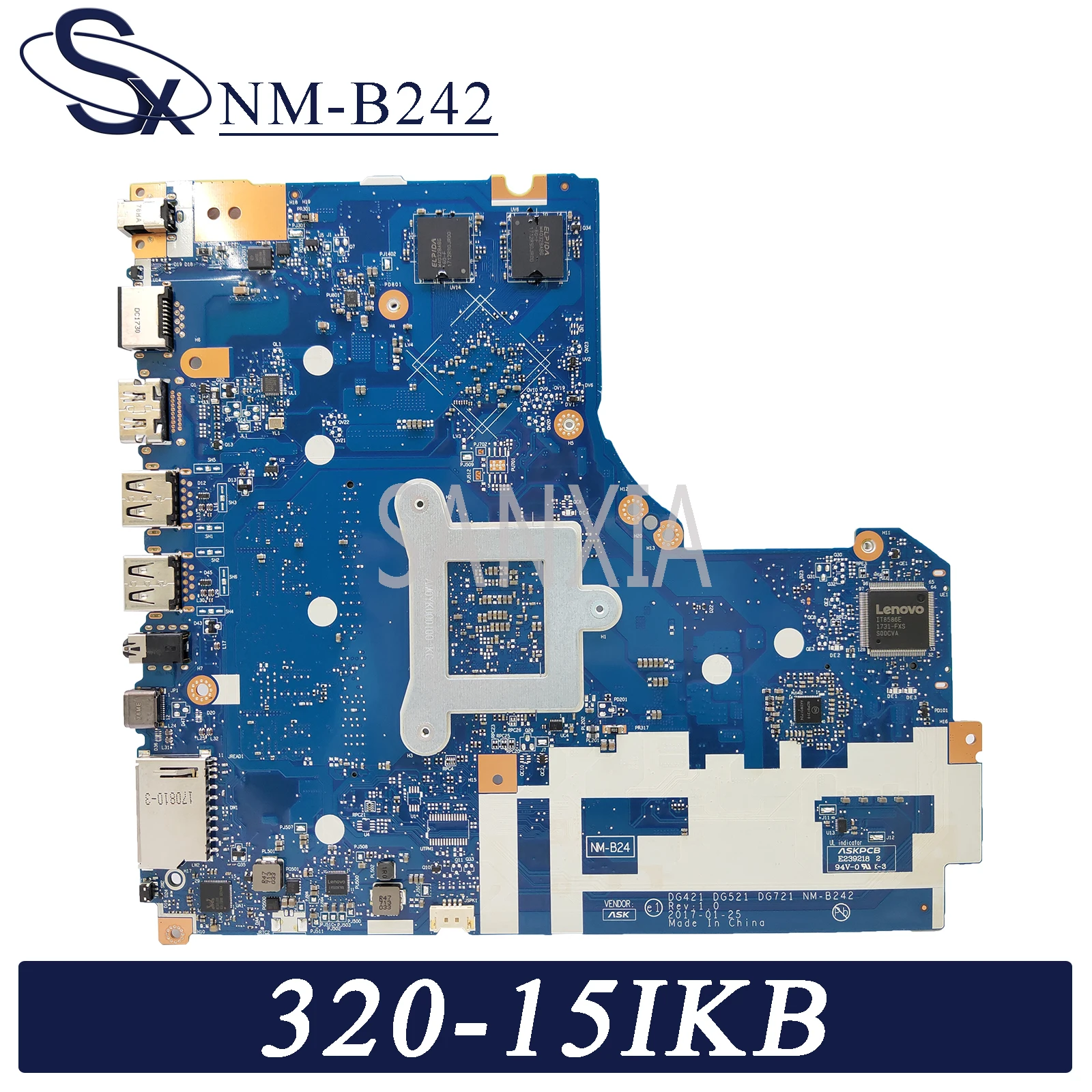 KEFU NM B242 материнская плата для ноутбука Lenovo Ideapad 320 15IKB оригинальная 4GB RAM I3 7100U
