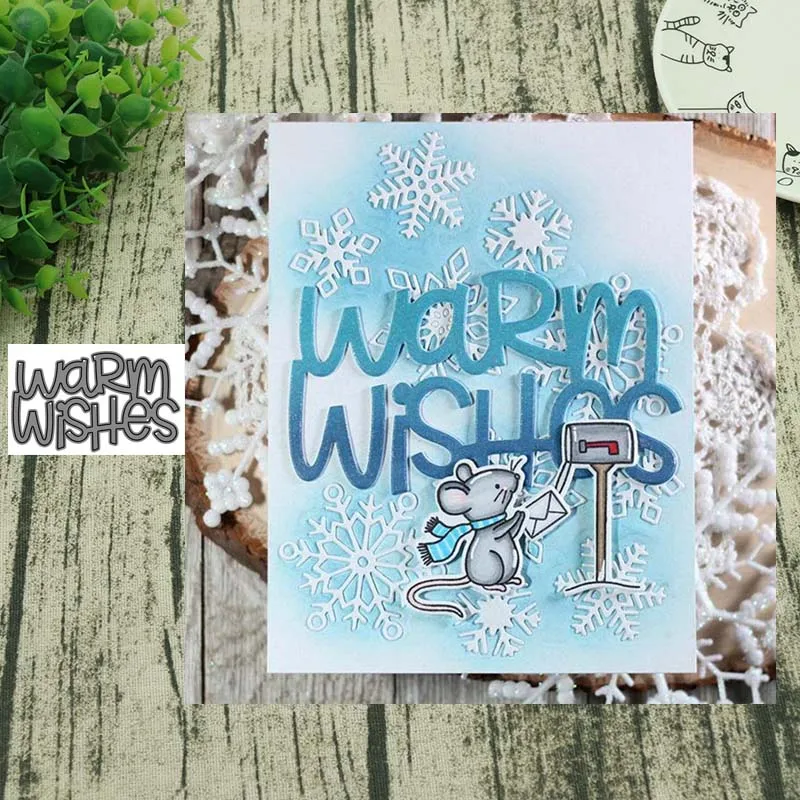 Новые 2019 теплые пожелания письмо металлический Трафаретный вырубной штамп