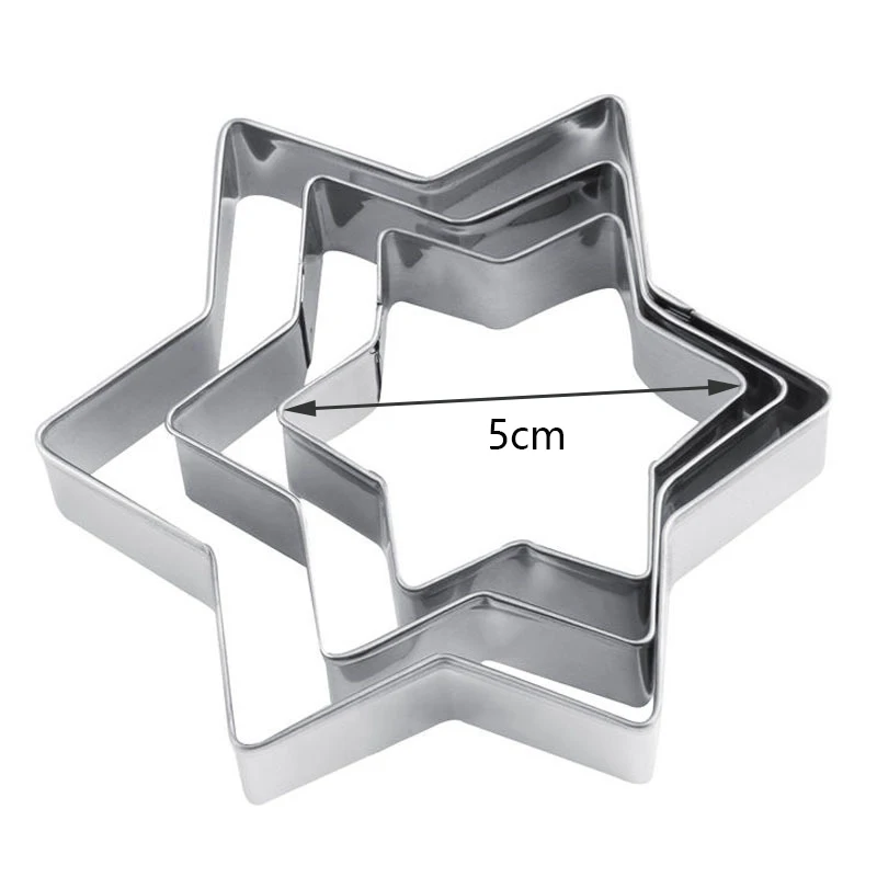 Star-3PC 3 шт./компл. звезды сердце цветы для нарезки печенья в виде яйца выпечки Кухня аксессуары бисквитная формочка кухонная утварь, приспособление Пособия по кулинарии инструмент Supplie - Цвет: Star-3PC