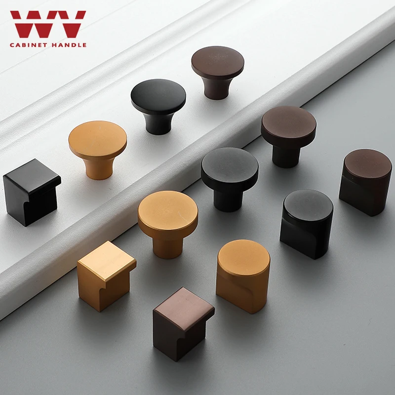 WV цинковый сплав твердый круглый одно отверстие коричневый Шкаф Ящики ручки