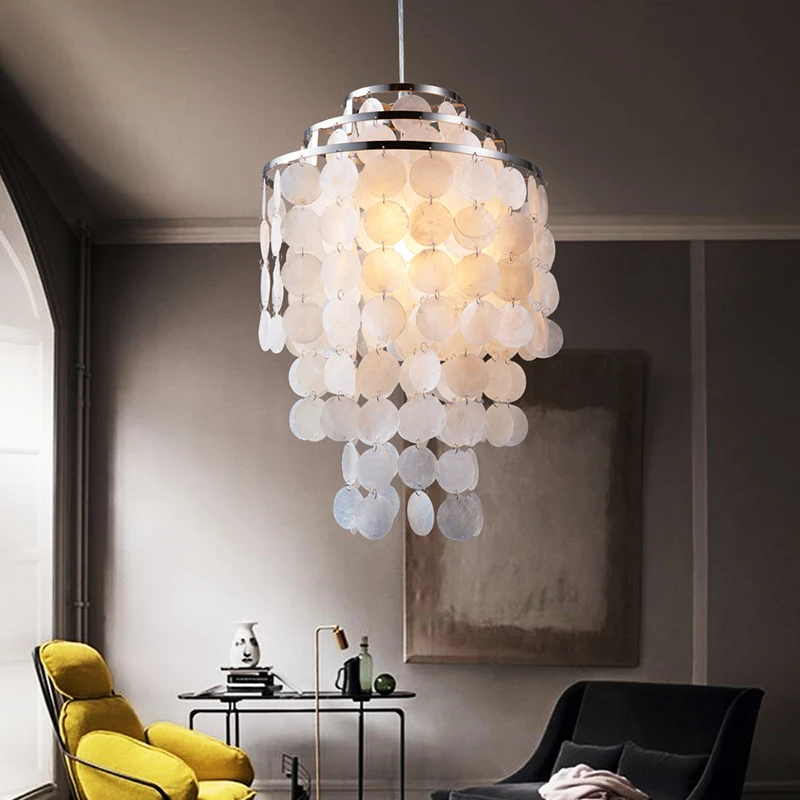 Подвесная Подвеска из морской раковины в европейском стиле 3 вида E27|Подвесные