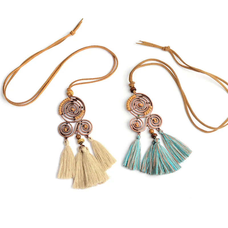 Женское очаровательное винтажное богемное этническое ожерелье с