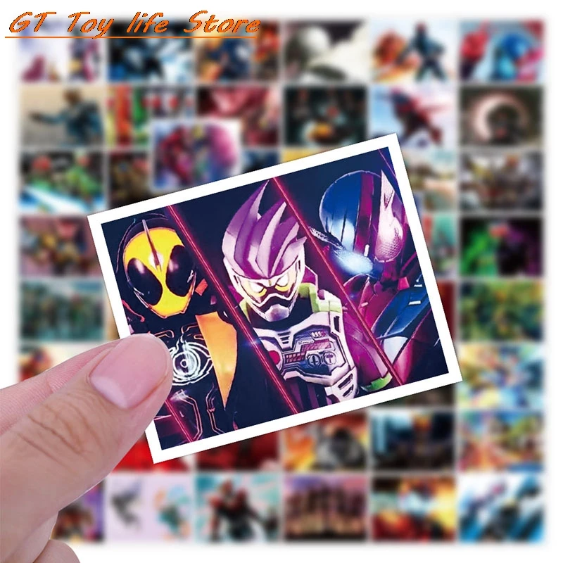 

B 52Pcs Kamen Rider Japanese Adventure Stickers For Motorcycle Luggage Skateboard Bicycle Fridge Waterproof Anime Stickers