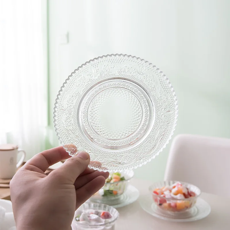 Креативная стеклянная чаша тарелка для фруктов посуда Прозрачная риса арбуза