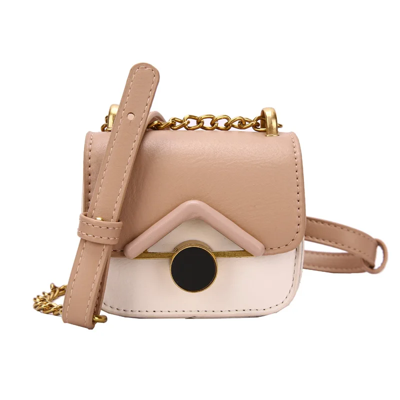 

Women's Handbag Solid Leather Chain Bag Girl Crossbody Bag Designer Button Clutch Woman Fashion Shoulder Bag-clutch Lady Bags