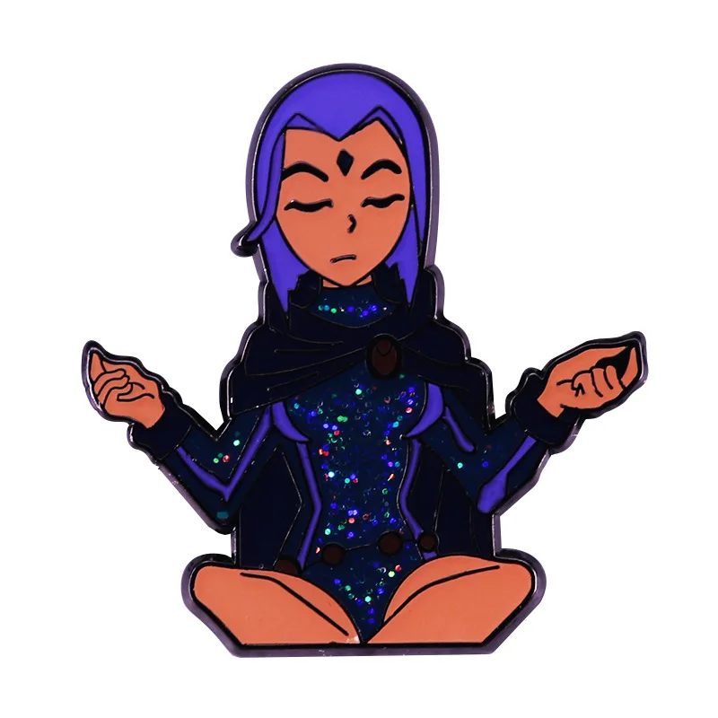 Эмалированная заколка для девочек-подростков металлическая блестящая