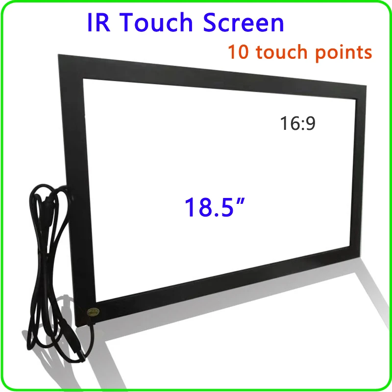 18.5 inch multi-system multi-touch point infrared touch frame touch screen overlay kit 10 points with glass