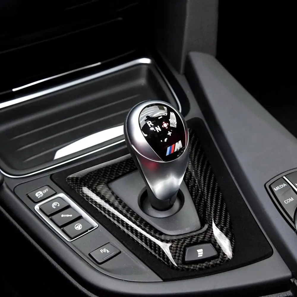Цена Для BMW M3M4 F80 F82 F83 2014-2018 углеродное волокно сменная Автомобильная основа переключения передач Панель крышка рычаг переключения передач объем...
