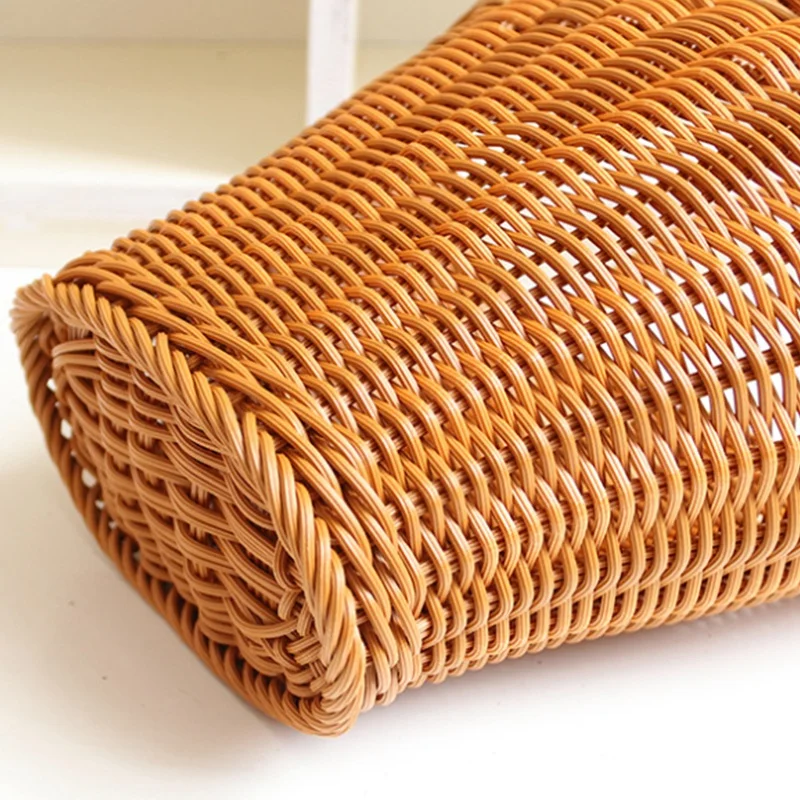 

Idyllic Style Storage Basket Imitation Rattan Portable Gift Basket Rattan Flower Basket Picnic Basket