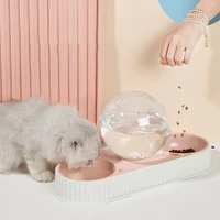 cats feeding bowl water dispenser new planetary automatic circulation 2 in 1 integrated water dispenser for pet food drinking