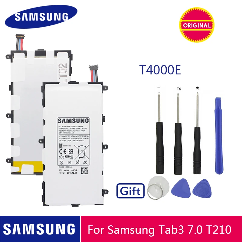 Оригинальная батарея samsung T4000E 4000 мА-ч для samsung Galaxy Tab 3 7,0 T211 T210 T215 T210R T217A SM-T210R T2105 P3210 P3200