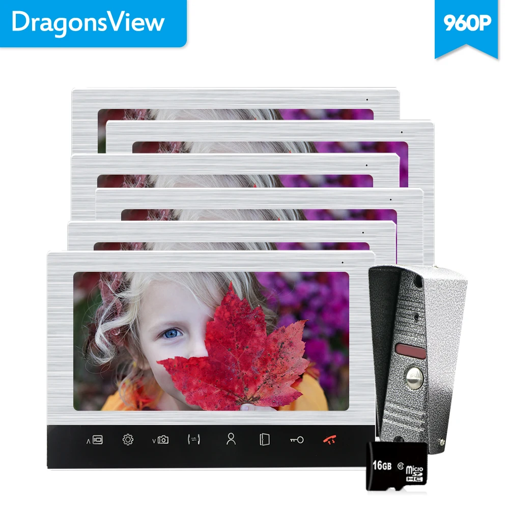Dragonsview 10 дюймов видео дверь телефон входная система с датчиком движения для дома