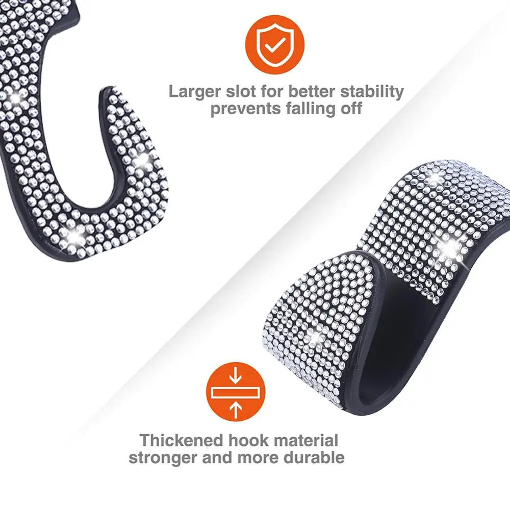 

2pcs Car Seat Headrest Hooks for Car - Back Seat Organizer Hanger Storage Hook