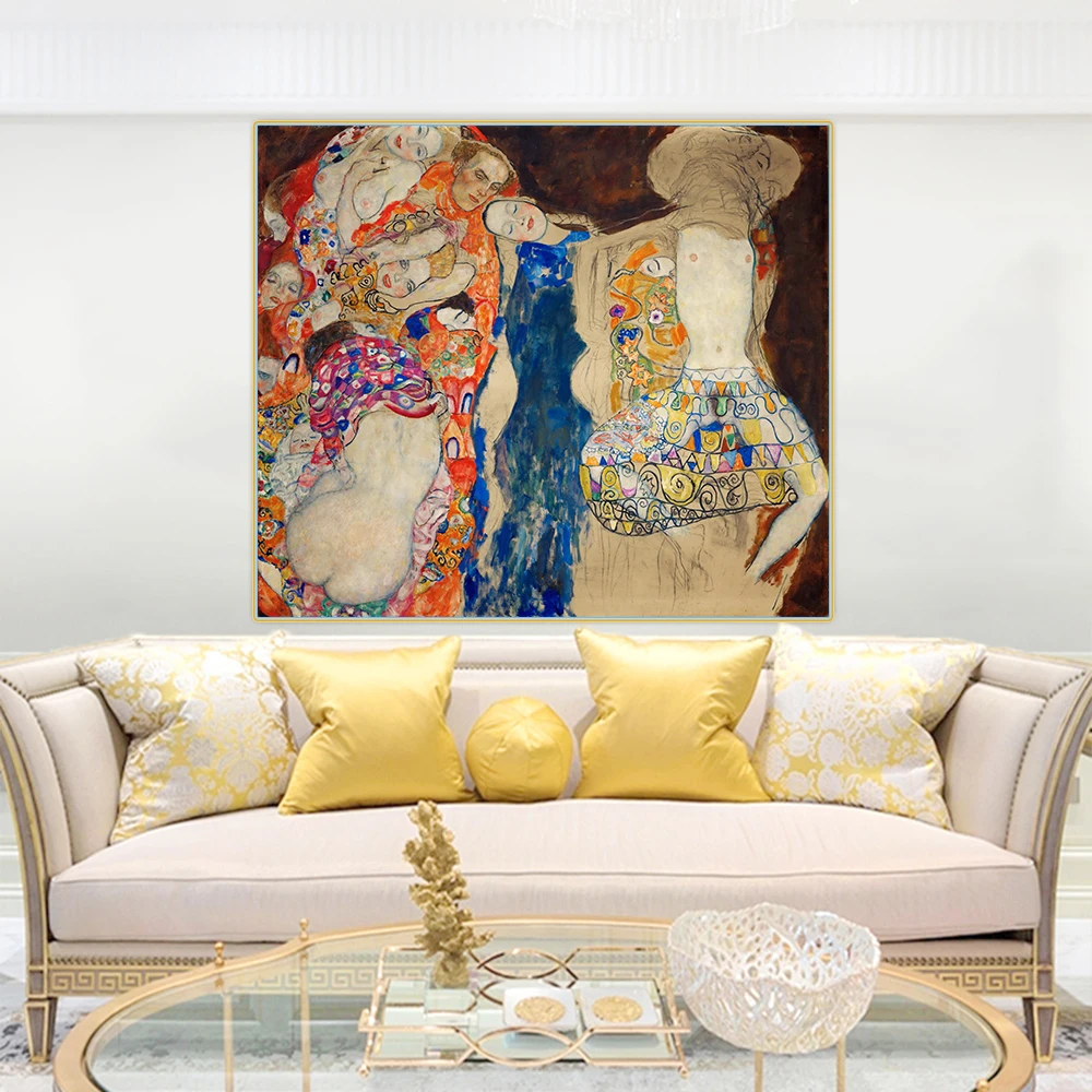 Citon Gustav Klimt 》 Невеста холст искусство Масляная живопись знаменитый