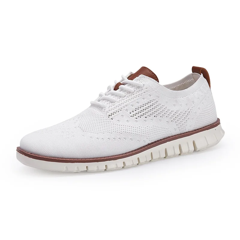 

2020 New Fashion Men Brogue Shoes Business Men Casual Shoes Llightweight Mesh Breathable Comfortable Male Walking Sneakers