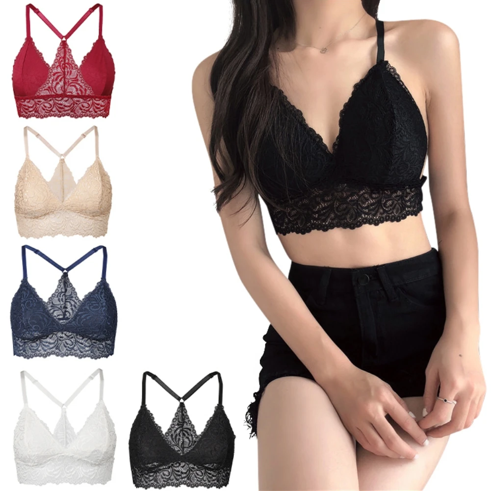 

Women's Bra Sexy Push Up Lace Bra Seamless Tube Tops Female Solid Color Bralette Sexy Lingerie Underwear Brassieres