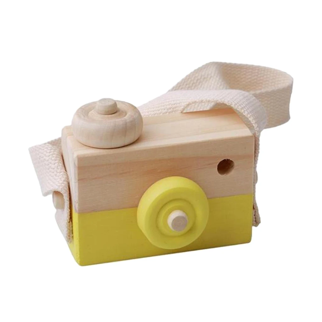 Деревянная игрушка для камеры мини-игрушка с шейным ремешком маленьких детей