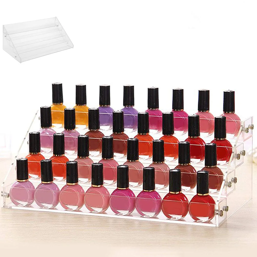 

Nail Polish Holder Nail Varnish Organiser 5 Tiers Acrylic Nail Polish Display Stand Holder Organizer Holds for 65 Bottles